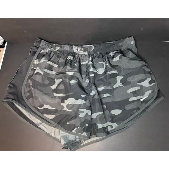 Nike Women Tempo Dri-FIT Running Shorts Lined Plus 1X Camo - Picture 1 of 4